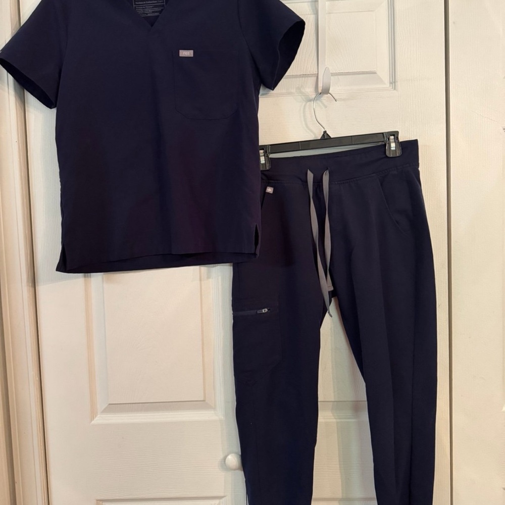 Navy Blue Scrub Set